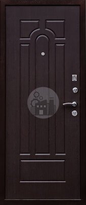 металлическая дверь с порошковым покрытием и мдф, три петли - внутренняя часть двери ДВ-252