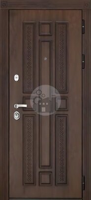 металлическая входная дверь, отделка мдф vinorit, два замка-ДВ-401